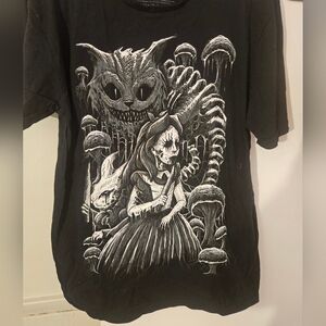 Black Graphic Womens Top